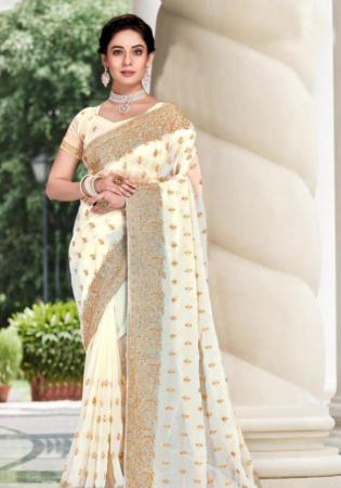 Picture of Bewitching Georgette Linen Saree