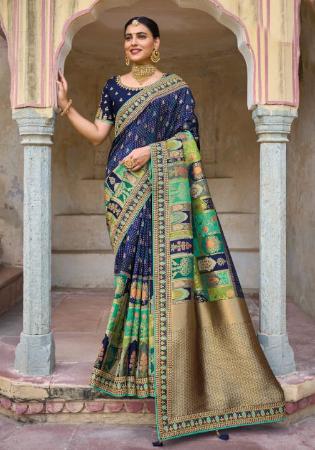 Picture of Beauteous Synthetic Dark Slate Grey Saree