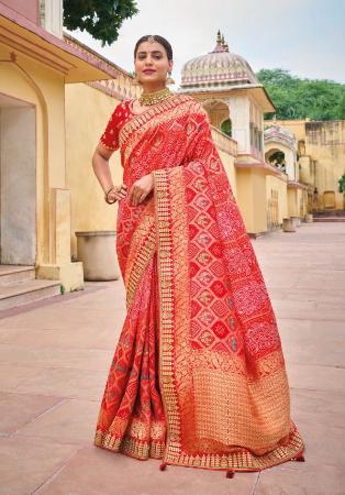 Picture of Marvelous Synthetic Indian Red Saree