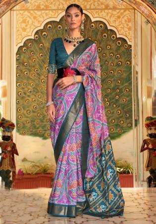 Picture of Shapely Synthetic Purple Saree