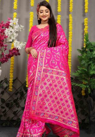 Picture of Ideal Silk Deep Pink Saree