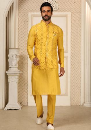 Picture of Comely Silk Golden Rod Kurtas