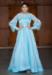 Picture of Ravishing Silk Sky Blue Readymade Gown