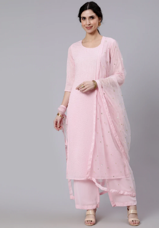 Picture of Delightful Georgette Thistle Readymade Salwar Kameez
