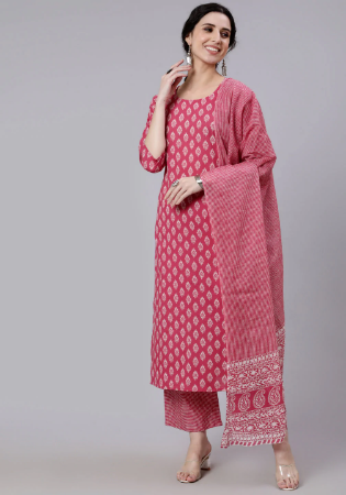 Picture of Pretty Georgette Rosy Brown Readymade Salwar Kameez