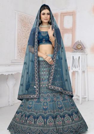 Picture of Sightly Net Dark Slate Grey Saree