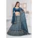 Picture of Sightly Net Dark Slate Grey Saree