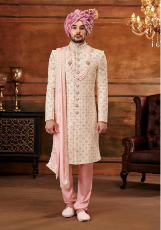 Picture of Comely Silk Tan Sherwani
