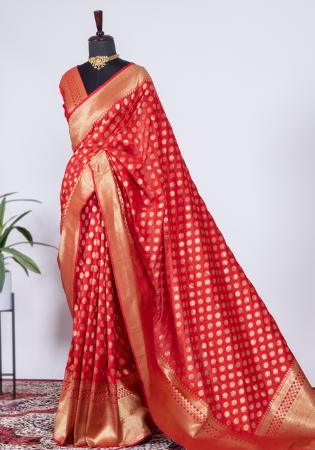 Picture of Ravishing Silk Crimson Saree