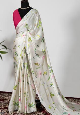 Picture of Marvelous Silk Off White Saree