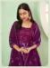 Picture of Excellent Georgette Purple Straight Cut Salwar Kameez
