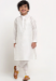 Picture of Elegant Silk White Kids Kurta Pyjama