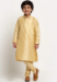 Picture of Appealing Silk Pale Golden Rod Kids Kurta Pyjama