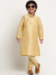 Picture of Appealing Silk Pale Golden Rod Kids Kurta Pyjama