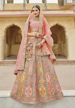 Picture of Comely Silk Rosy Brown Lehenga Choli