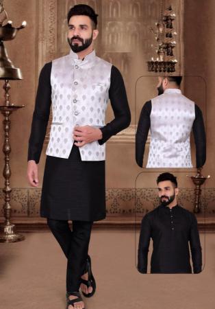 Picture of Comely Silk Black Kurtas
