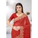 Picture of Comely Georgette Dark Red Saree
