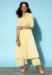 Picture of Cotton & Crepe Light Golden Rod Yellow Kurtis And Tunic