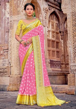 Picture of Shapely Georgette Light Coral Saree