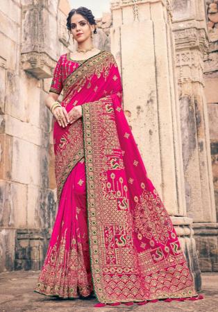 Picture of Beauteous Synthetic Crimson Saree