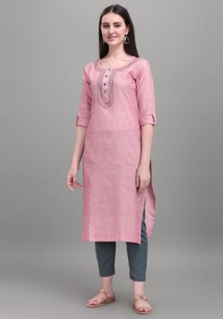 Picture of Delightful Rayon Rosy Brown Kurtis & Tunic