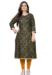 Picture of Statuesque Rayon Dark Olive Green Kurtis & Tunic