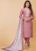 Picture of Lovely Silk Rosy Brown Straight Cut Salwar Kameez