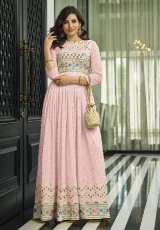 Picture of Exquisite Georgette Pink Anarkali Salwar Kameez