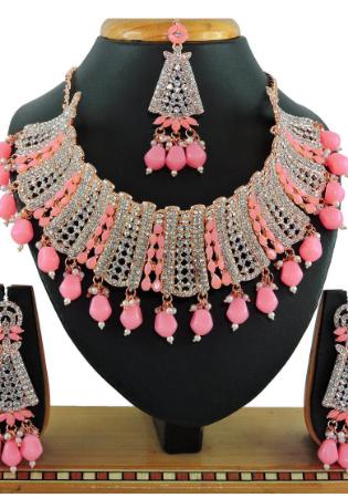 Picture of Elegant Pink Necklace Set