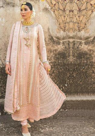 Picture of Exquisite Georgette Wheat Straight Cut Salwar Kameez