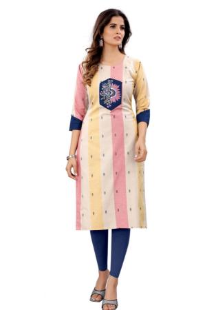 Picture of Radiant Cotton Beige Kurtis & Tunic