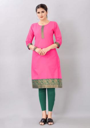 Picture of Admirable Cotton Hot Pink Kurtis & Tunic