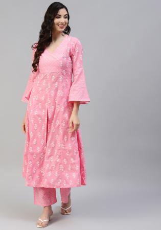 Picture of Exquisite Cotton Light Coral Kurtis & Tunic