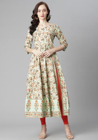 Picture of Graceful Cotton Off White Kurtis & Tunic