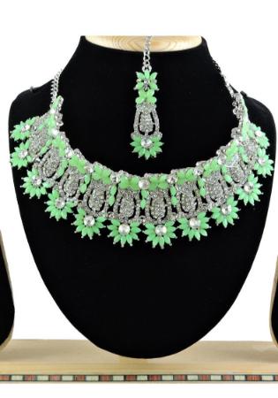 Picture of Magnificent Dark Olive Green Necklace Set
