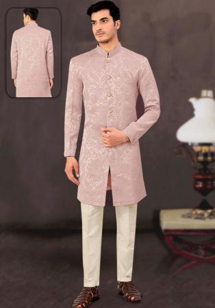 Picture of Resplendent Silk Tan Indo Western
