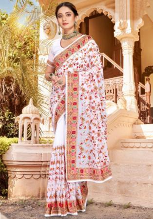 Picture of Nice Georgette White Saree