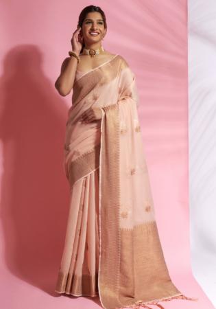 Picture of Classy Cotton Pale Golden Rod Saree
