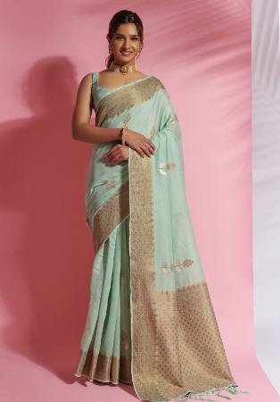 Picture of Charming Cotton Silver Saree