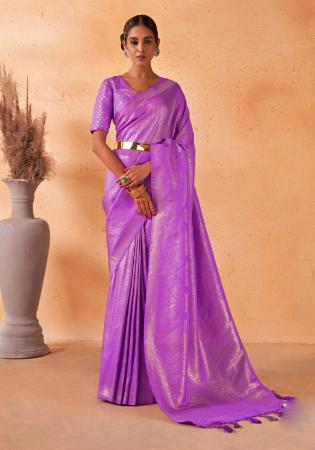 Picture of Stunning Silk Plum Saree