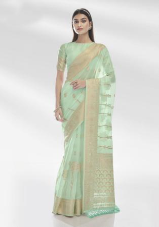 Picture of Lovely Organza Beige Saree