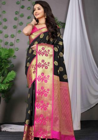 Picture of Ideal Silk Black Saree
