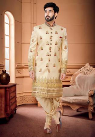 Picture of Lovely Silk Beige Indo Western