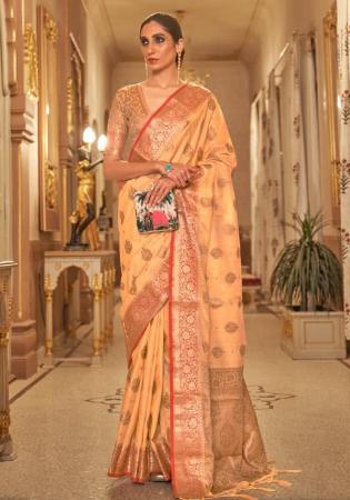 Picture of Statuesque Silk Sandy Brown Saree