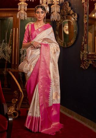 Picture of Beauteous Silk Rosy Brown Saree