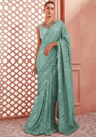 Picture of Taking Georgette Slate Grey Saree