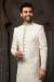 Picture of Sightly Silk Off White Sherwani