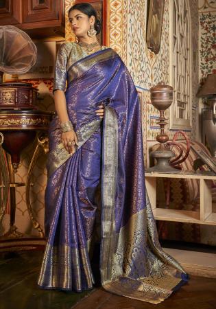 Picture of Alluring Silk Dark Magenta Saree