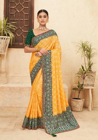 Picture of Excellent Chiffon Sandy Brown Saree
