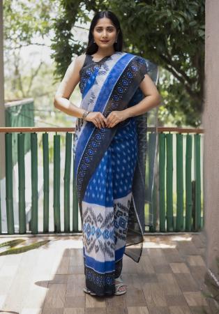 Picture of Ideal Cotton Teal Saree